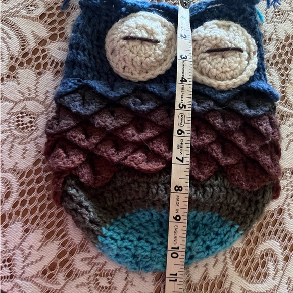 Crocheted Owl Purse with 13 Inch Drop-handle - Picture 8 of 9